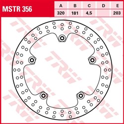 Tarcza hamulcowa MSTR356 przód stała TRW 320/181/4,5mm/203mm_1
