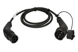Kabel do ładowania auta elektrycznego typu 2 Harting 2,5m prosty 7,4kW 32A IP44 czarny