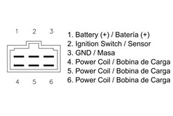 Voltage regulator DZE02064 (12V, 25A) fits KAWASAKI_1