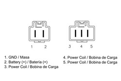 Voltage regulator DZE02415 (12V, 50A) fits HONDA_1