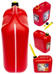 Degvielas kanna (20L, sarkans, plastmasa, ar piltuvi (ir sertifikāts degvielai))_4