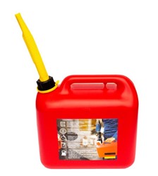 Degvielas kanna (20L, sarkans, plastmasa, ar piltuvi (ir sertifikāts degvielai))_0