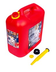Degvielas kanna (20L, sarkans, plastmasa, ar piltuvi (ir sertifikāts degvielai))_1