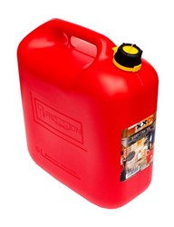 Degvielas kanna (20L, sarkans, plastmasa, ar piltuvi (ir sertifikāts degvielai))_2