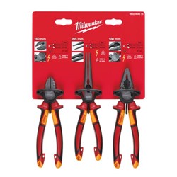 Pliers / Set of tools cutting, extended, slotted, straight, universal, with wire cutter straight for electricians / universal