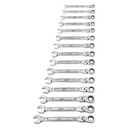 Set of combination wrenches combination ratchet wrench(es) 12-angle / Hexagonal 10;11;12;13;14;15;16;17;18;19;20;21;22;8;9 mm