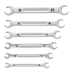 Set of combination wrenches double ring wrench(es) open