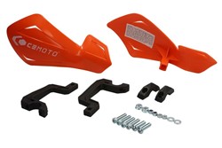 Hand-guards EVADE w/ DECAL, colour blue/orange (set; with universal fitting kit)