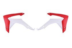 Osłony chłodnic, kolor Biały/Czerwony pasuje do HONDA CRF 250/450 2013-2017