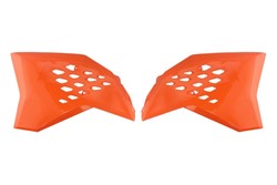 Osłony chłodnic, kolor Pomarańczowy pasuje do KTM EXC, EXC-F, SX, SX-F, XC, XC-F 125-530 2007-2011