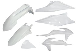 Plastiki off road, kolor Biały pasuje do KTM EXC, EXC-F 150-500 2020-2021