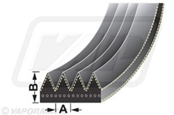V-Belt 4PK (14x4,7x1220mm) fits: MASSEY FERGUSON 6465, 6475, 6480, 7465, 7475, 7480_1