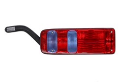 Rear lamp L (P21W/PY21W/R5W, 24V, with indicator, with fog light, reversing light, with stop light, parking light, triangular reflector, with extension arm lamp, connector: AMP DIN 7PIN Bayonet)