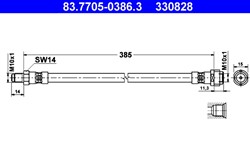 Przewód hamulcowy elastyczny 83.7705-0386.3_0