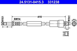 Przewód hamulcowy elastyczny 24.5131-0415.3