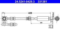 Przewód hamulcowy elastyczny 24.5241-0429.3