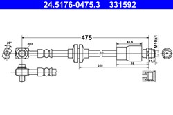 Przewód hamulcowy elastyczny 24.5176-0475.3