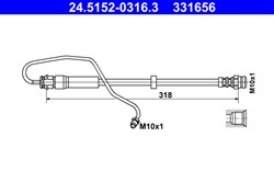 Przewód hamulcowy elastyczny 24.5152-0316.3