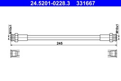 Przewód hamulcowy elastyczny 24.5201-0228.3