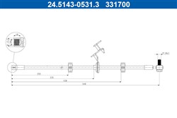 Przewód hamulcowy elastyczny 24.5143-0531.3