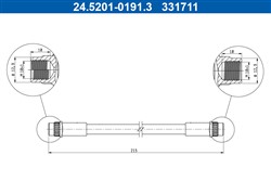 Przewód hamulcowy elastyczny 24.5201-0191.3
