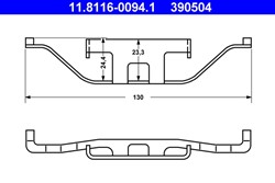 Bremžu kluču montāžas komplekts ATE 11.8116-0094.1