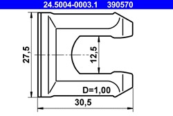 Pidurivooliku klambrid ATE 24.5004-0003.1