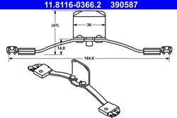 Bremžu kluču montāžas komplekts ATE 11.8116-0366.2