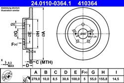 Bremžu disks ATE 24.0110-0364.1 (pārdošanas vienība - 1 gab.)_2