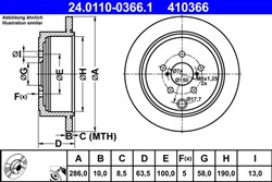 Bremžu disks ATE 24.0110-0366.1 (pārdošanas vienība - 1 gab.)_2