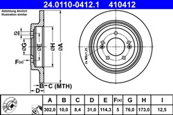 Bremžu diski ATE 24.0110-0412.1