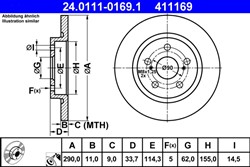 Bremžu disks ATE 24.0111-0169.1 (pārdošanas vienība - 1 gab.)_2
