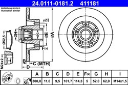 Bremžu disks ar gultni ATE 24.0111-0181.2 (pārdošanas vienība - 1 gab.)_2