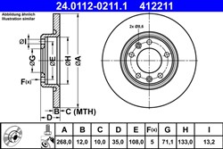 Bremžu disks ATE 24.0112-0211.1 (pārdošanas vienība - 1 gab.)_2