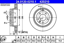 Bremžu disks ATE 24.0120-0210.1 (pārdošanas vienība - 1 gab.)_2