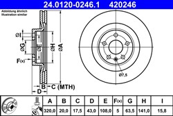 Bremžu disks ATE 24.0120-0246.1 (pārdošanas vienība - 1 gab.)_1