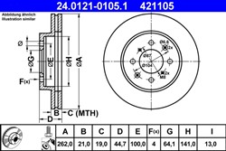 Bremžu disks ATE 24.0121-0105.1 (pārdošanas vienība - 1 gab.)_2