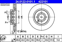Bremžu disks ATE 24.0122-0101.1 (pārdošanas vienība - 1 gab.)_2