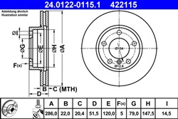 Bremžu disks ATE 24.0122-0115.1 (pārdošanas vienība - 1 gab.)_2