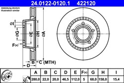 Bremžu diski ATE 24.0122-0120.1