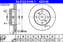 Bremžu disks ATE 24.0122-0146.1 (pārdošanas vienība - 1 gab.)_0