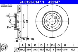 Bremžu disks ATE 24.0122-0147.1 (pārdošanas vienība - 1 gab.)_2