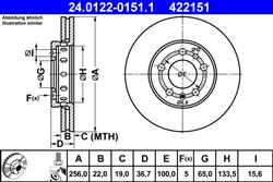 Bremžu disks ATE 24.0122-0151.1 (pārdošanas vienība - 1 gab.)_2