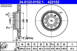 Bremžu disks ATE 24.0122-0152.1 (pārdošanas vienība - 1 gab.)_2