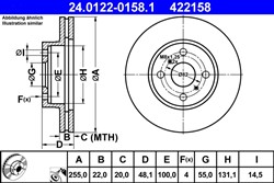 Bremžu disks ATE 24.0122-0158.1 (pārdošanas vienība - 1 gab.)_2
