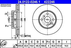 Bremžu disks ATE 24.0122-0246.1 (pārdošanas vienība - 1 gab.)_2