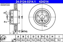 Bremžu disks ATE 24.0124-0214.1 (pārdošanas vienība - 1 gab.)_2