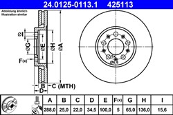 Bremžu disks ATE 24.0125-0113.1 (pārdošanas vienība - 1 gab.)_2