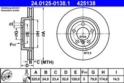 Bremžu disks ATE 24.0125-0138.1 (pārdošanas vienība - 1 gab.)_2
