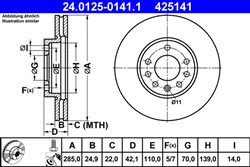 Bremžu disks ATE 24.0125-0141.1 (pārdošanas vienība - 1 gab.)_2